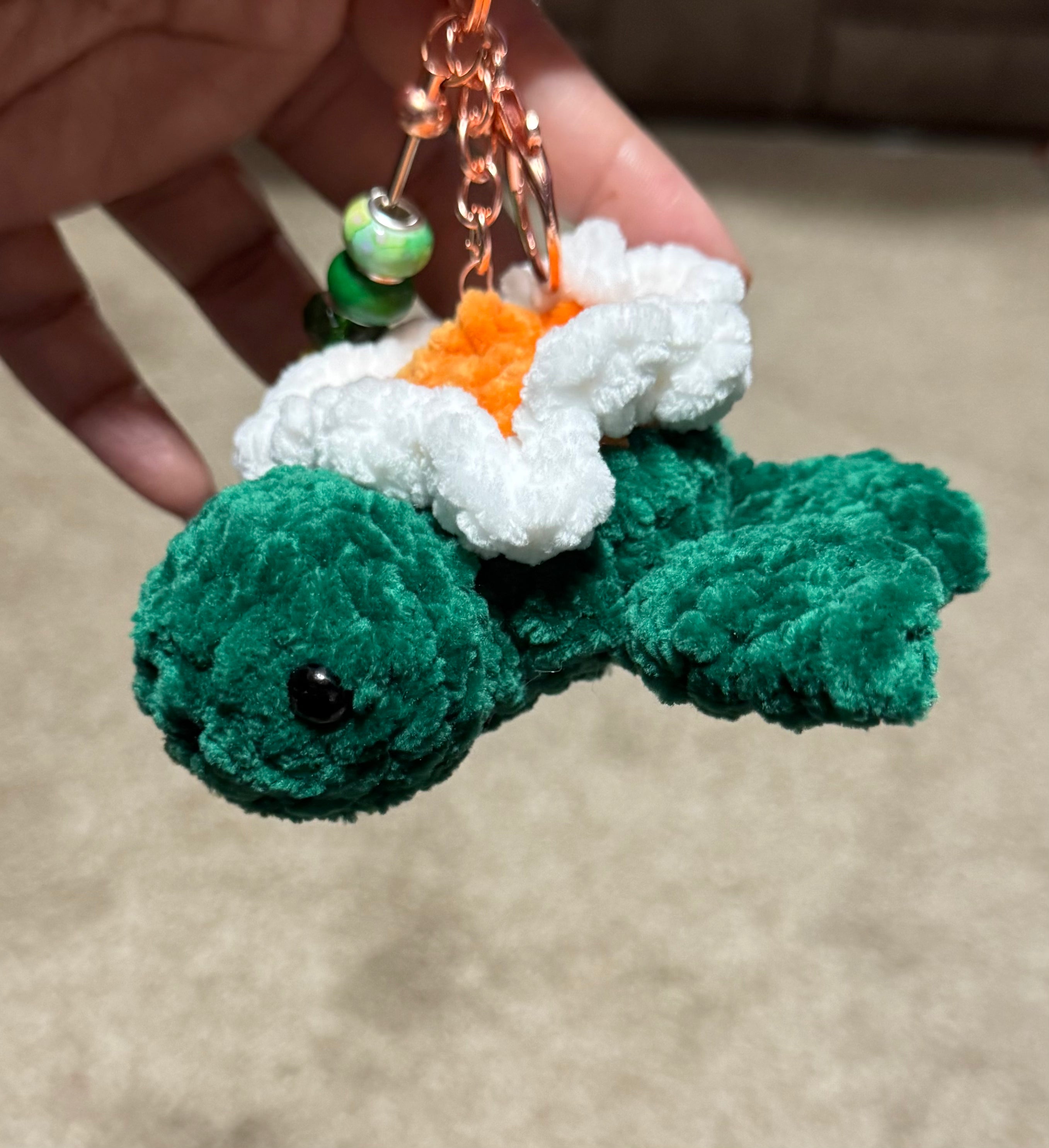 Crochet Turtle Keychain