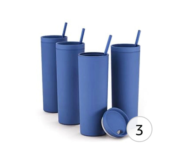 Personalized Blue Matte Tumbler